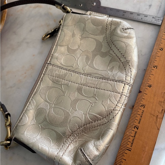 Coach Signature Metallic Wristlet - Picture 3 of 16